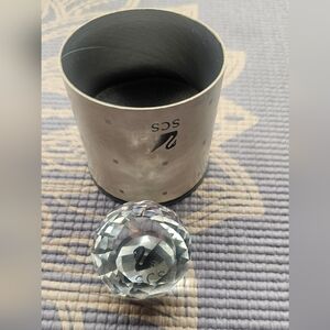 Vintage 1995 100 YEAR Swarovski Crystal SCS Swan Logo Prism Sphere Paperweight